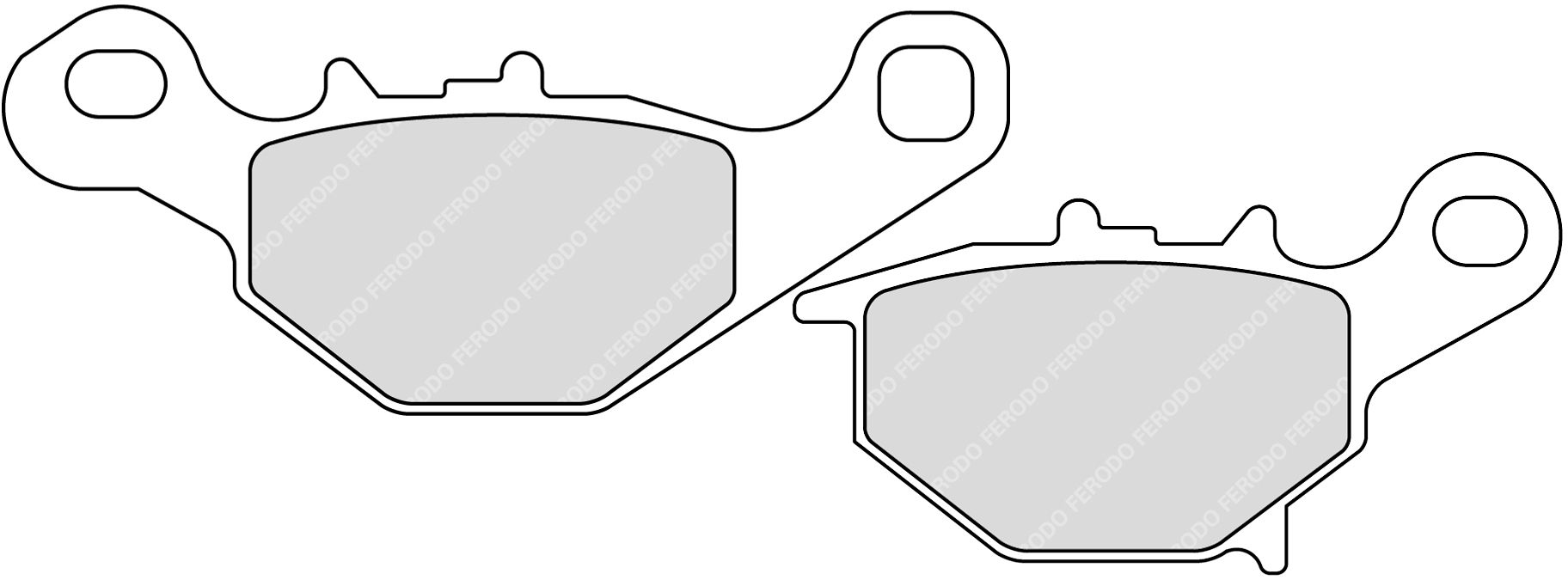 Plaquette de frein Ferodo Métal fritté Sinter Grip Off Road - R90 - vue 2