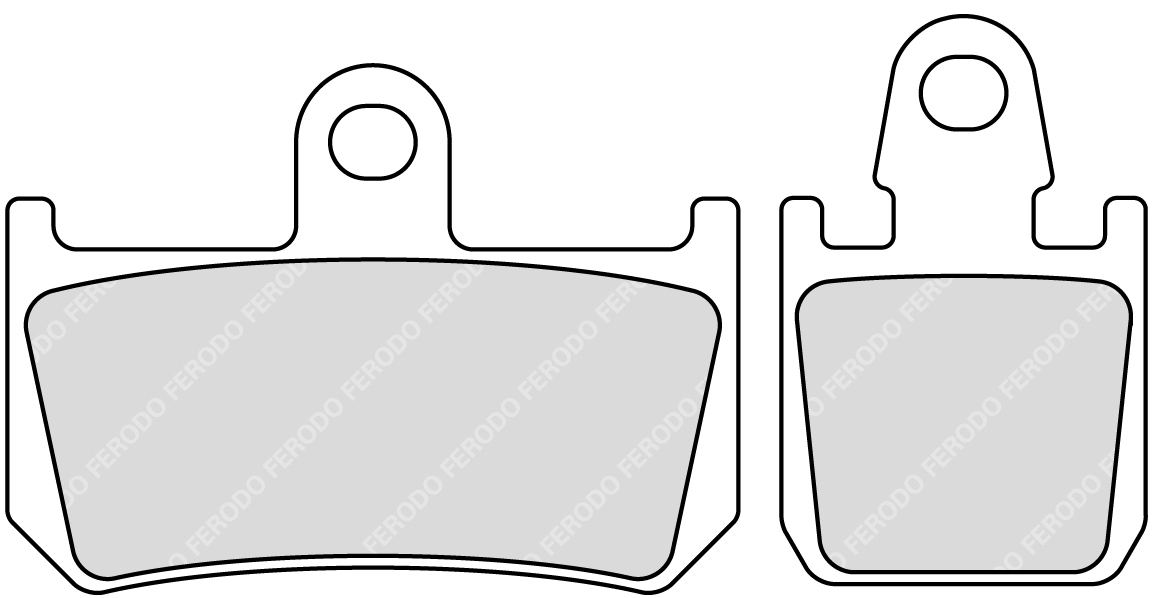 Plaquette de frein Ferodo Métal fritté Sinter Grip Road R90 - vue 2