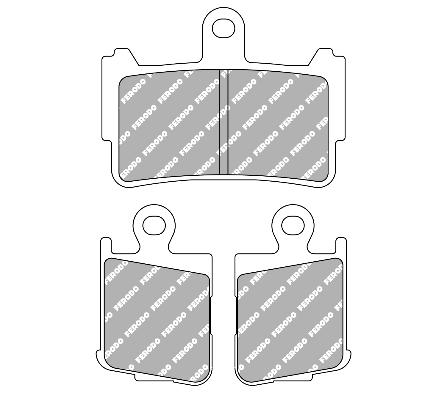 Plaquette de frein Ferodo Métal fritté Sinter Grip Road R90 - vue 2