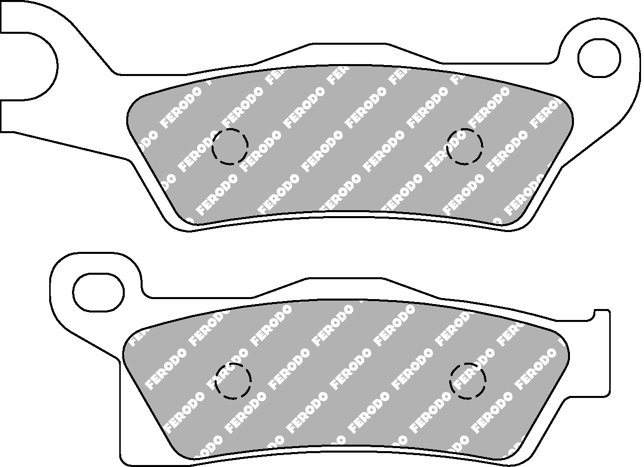 Plaquette de frein Ferodo Métal fritté Sinter Grip Off Road R90 - vue 2