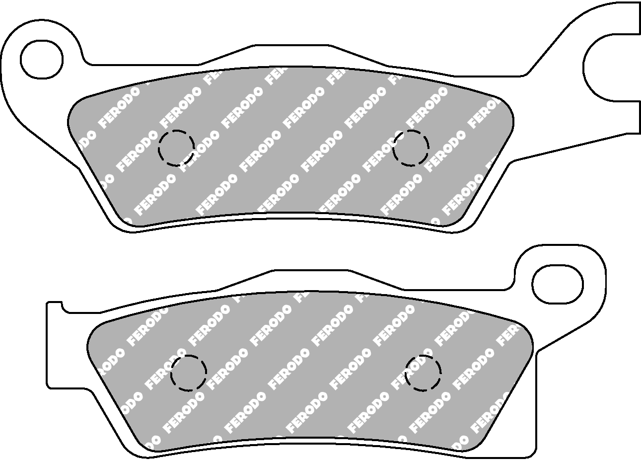 Plaquette de frein Ferodo métal fritté Sinter Grip Off Road R90 - vue 2