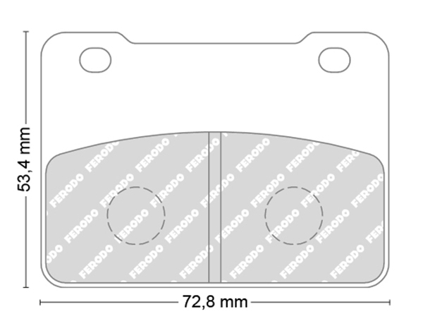 Plaquette de frein semi-métal Eco-Friction route R90 Ferodo - vue 2