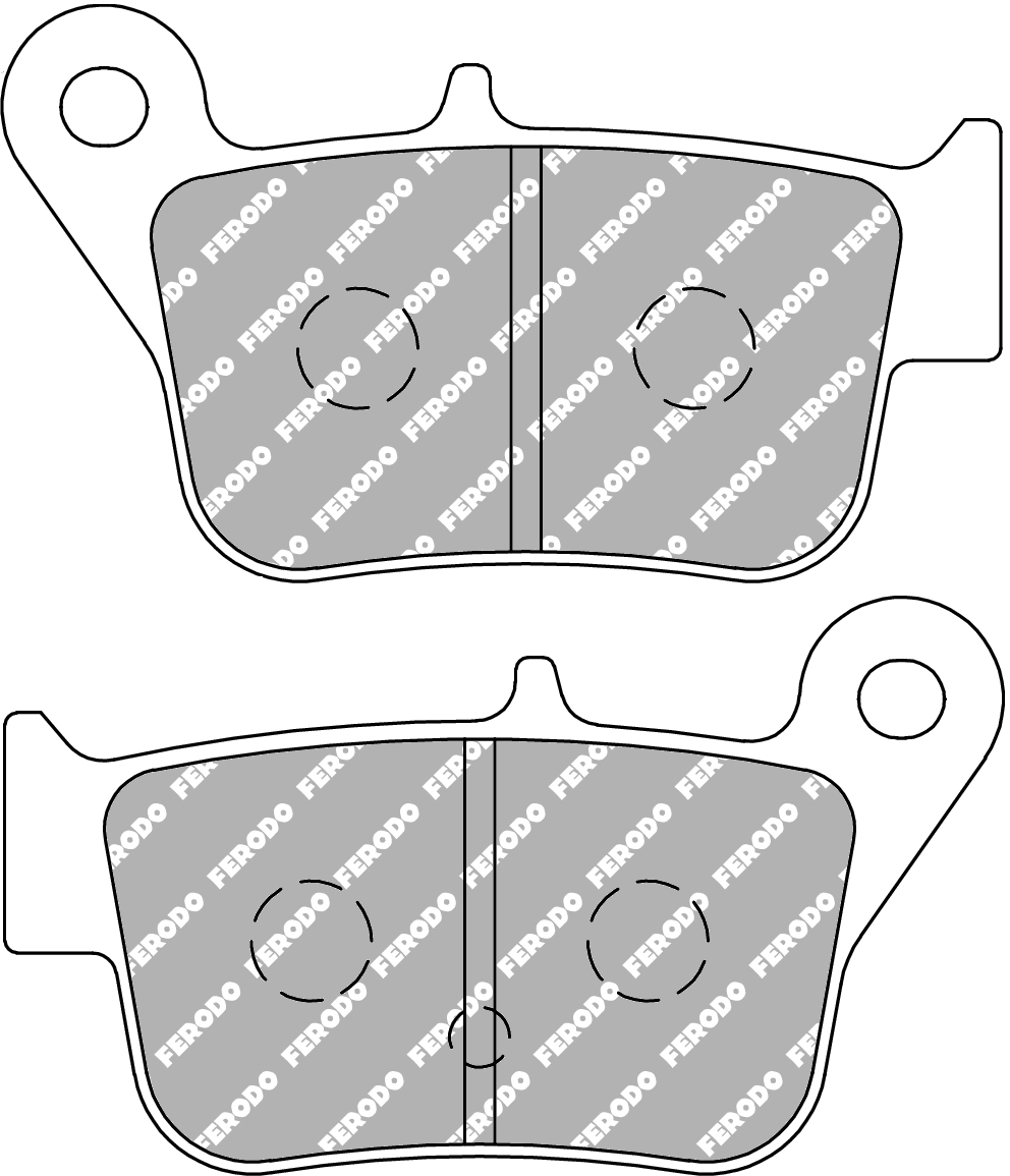 Plaquette de frein semi-métal Eco-Friction route R90 Ferodo - vue 2