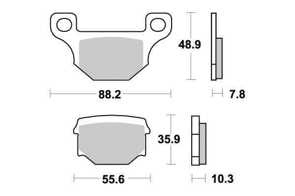 Plaquette de frein semi-métal Platinum Route/Off Road R90 Ferodo - vue 2