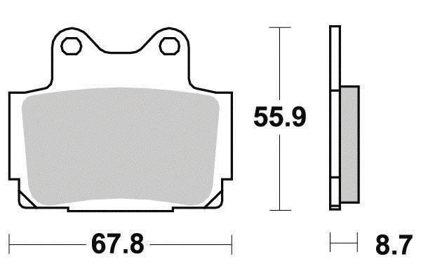 Plaquette de frein Ferodo Métal fritté Sinter Grip Road R90 - vue 2