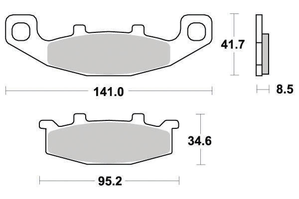 Plaquette de frein Ferodo Métal fritté Sinter Grip Road R90 - vue 2