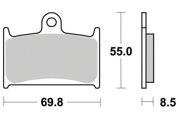 Plaquette de frein Ferodo Métal fritté Sinter Grip Road R90 - vue 2