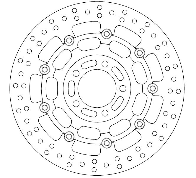 Disque de frein arrière flottant Suzuki Ferodo homologué TÜV - vue 2