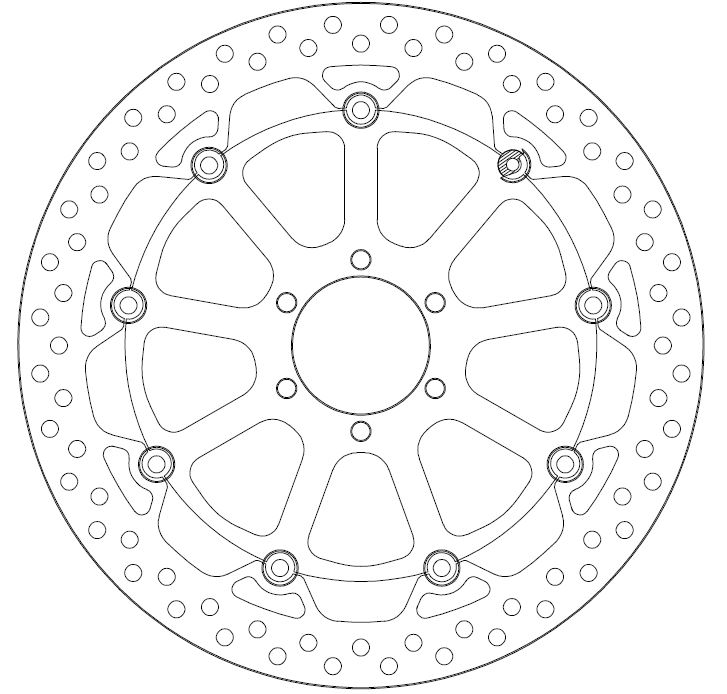 Disque de frein flottant Ferodo Aprilia homologué TÜV - vue 2