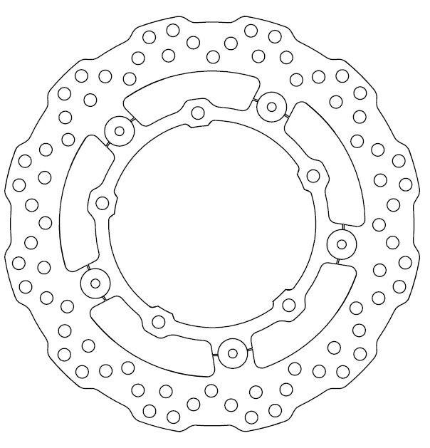 Disque de frein flottant Ferodo homologué TÜV pour Yamaha - vue 2