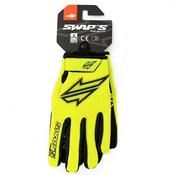 Gants Cross Swaps GAN095 3XL Jaune Fluo homologué CE KP1 - vue 2