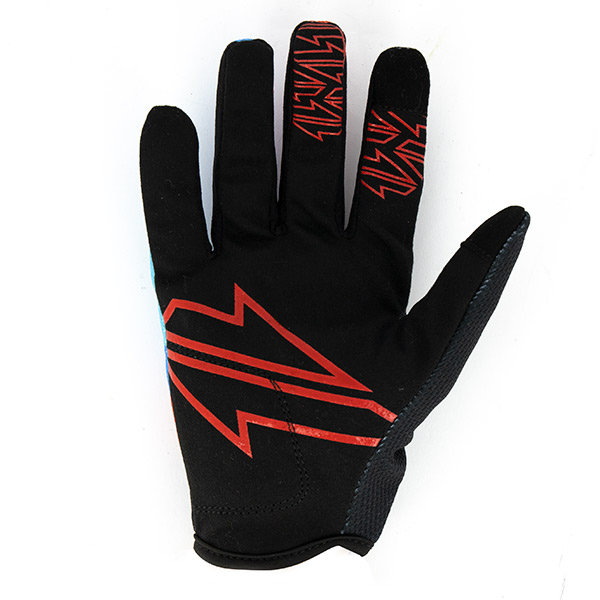 Gants cross Swaps GAN095 S noir rouge bleu homologué CE KP1 - vue 3
