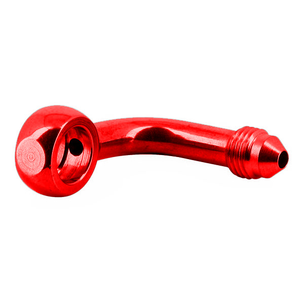 Banjo aluminium rouge 90° pour durite pré-sertie Goodridge