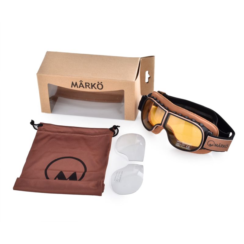 Lunettes Moto B3 Replica Marron Marko - vue 5