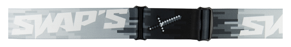 Masque cross Swaps Pixel blanc écran clair - vue 3