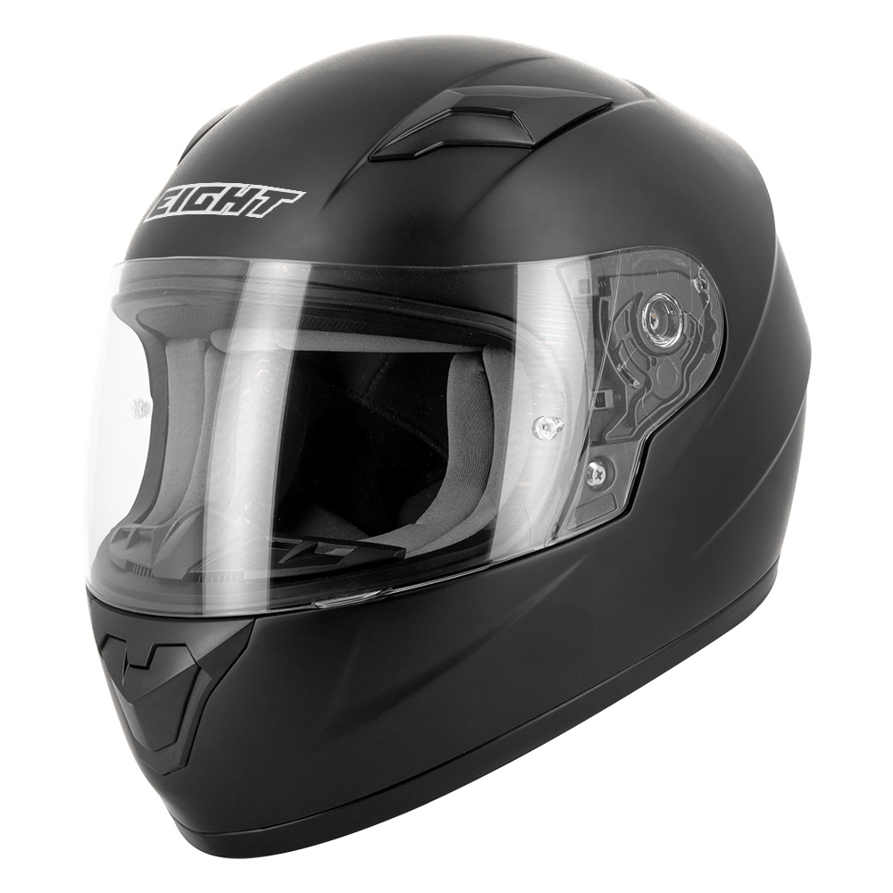 Casque moto enfant Eight S446 Seeker noir mat - Taille S