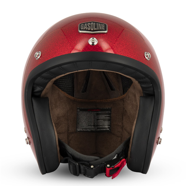 Casque Jet Café Racer S250 Rouge Pailleté Brillant Gasoline Taille XS - vue 2