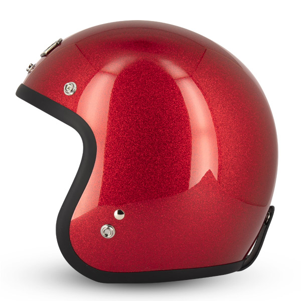 Casque Jet Café Racer S250 Rouge Pailleté Brillant Gasoline Taille XS - vue 3