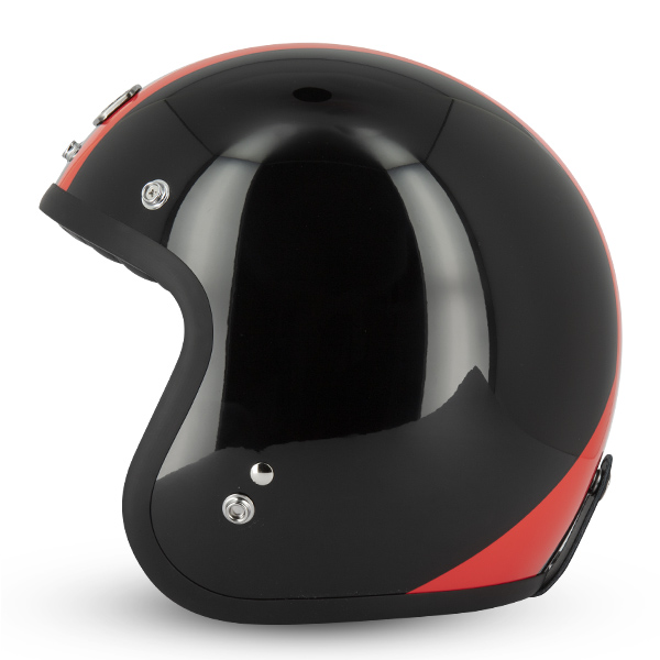 Casque Jet Café Racer S250 Noir/Rouge/Blanc Brillant Taille S Gasoline - vue 3