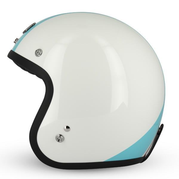 Casque Jet Café Racer S250 Blanc/Bleu/Rouge Brillant Taille S Gasoline - vue 3