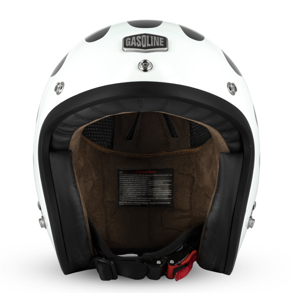 Casque Jet Café Racer S250 Noir Blanc Brillant Gasoline Taille S - vue 2