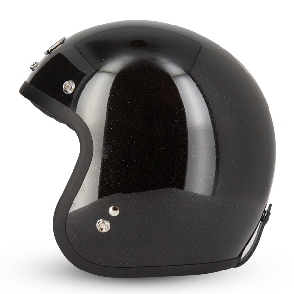 Casque Jet Café Racer S250 Noir Pailleté Brillant Gasoline Taille S - vue 3