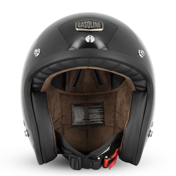 Casque Jet Café Racer S250 Noir Pailleté Brillant Gasoline Taille XXL - vue 2
