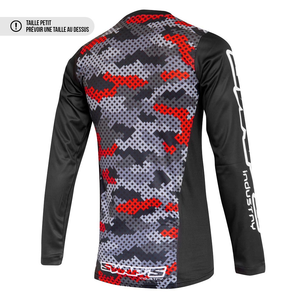 Maillot Cross Camo Rouge Swaps Enfant 10/11 ans - vue 2