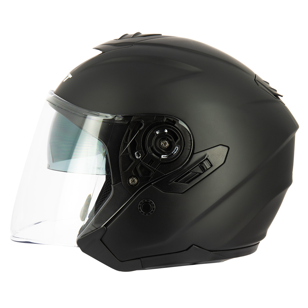 Casque jet Eight Fibre E-Tech S790 noir mat S - vue 3