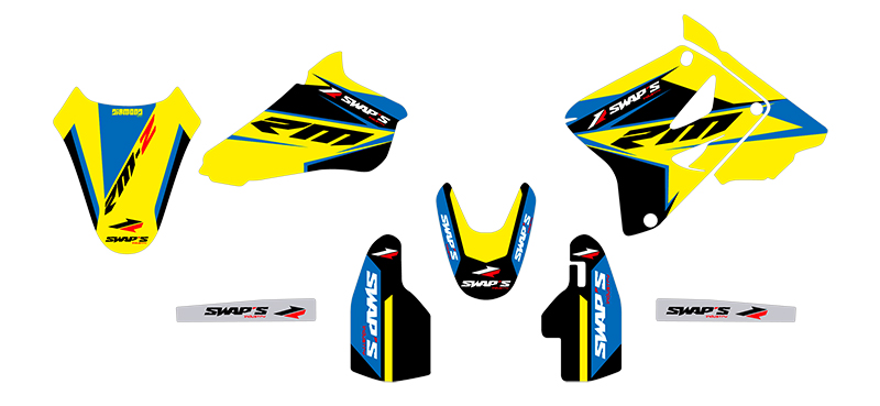 Kit Décoration Diamond Light Suzuki RM Jaune Swaps