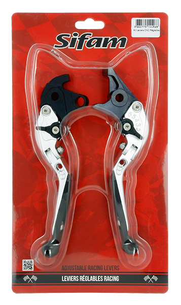 Kit Leviers de Frein et d'Embrayage Anodisés Noir/Alu Sifam pour Suzuki - vue 3
