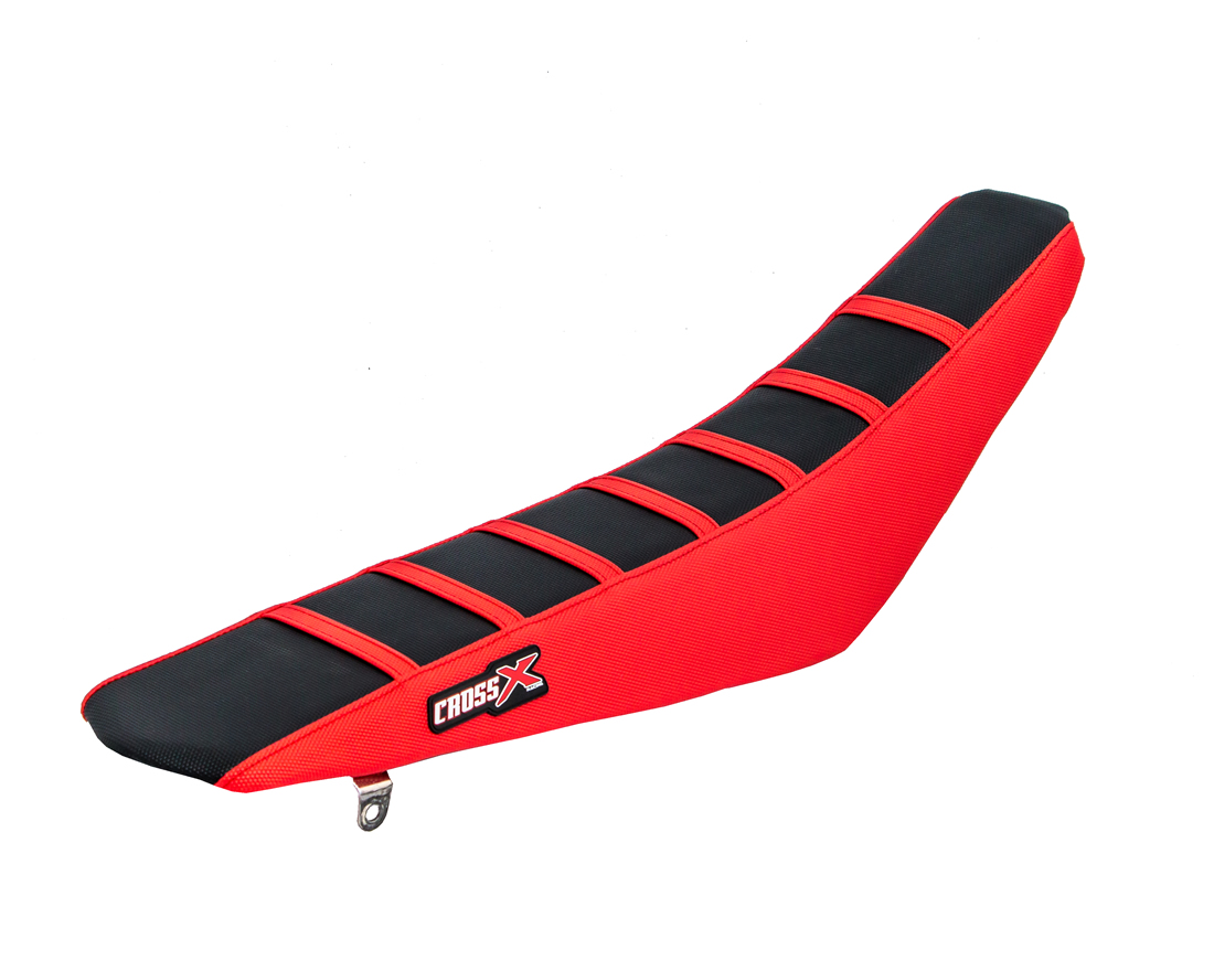 Housse de selle CrossX Honda CRF 250L top black side red stripes red