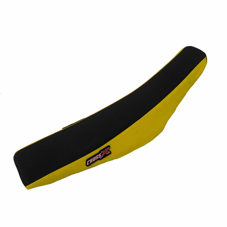 Housse de selle CrossX Suzuki RM 125 96-00 top black side yellow M309-2BY