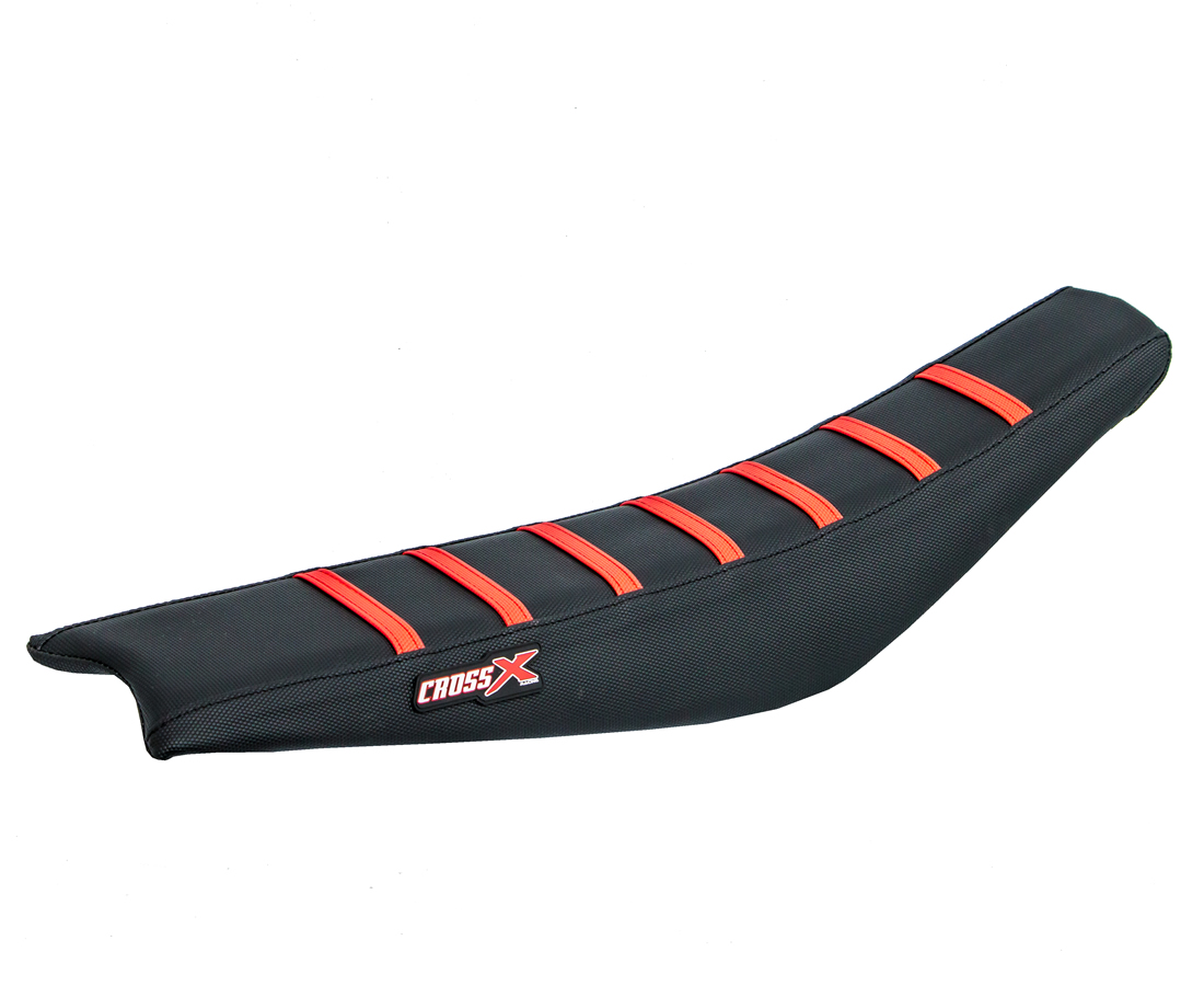 Housse de selle GasGas EC-ECF CrossX noir avec bandes rouges