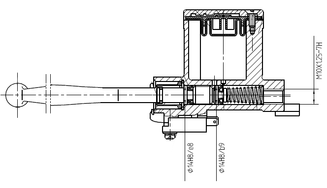 Maître Cylindre de Frein Gauche Fixation Ø22 Piston Ø12.9 mm Sifam - vue 3