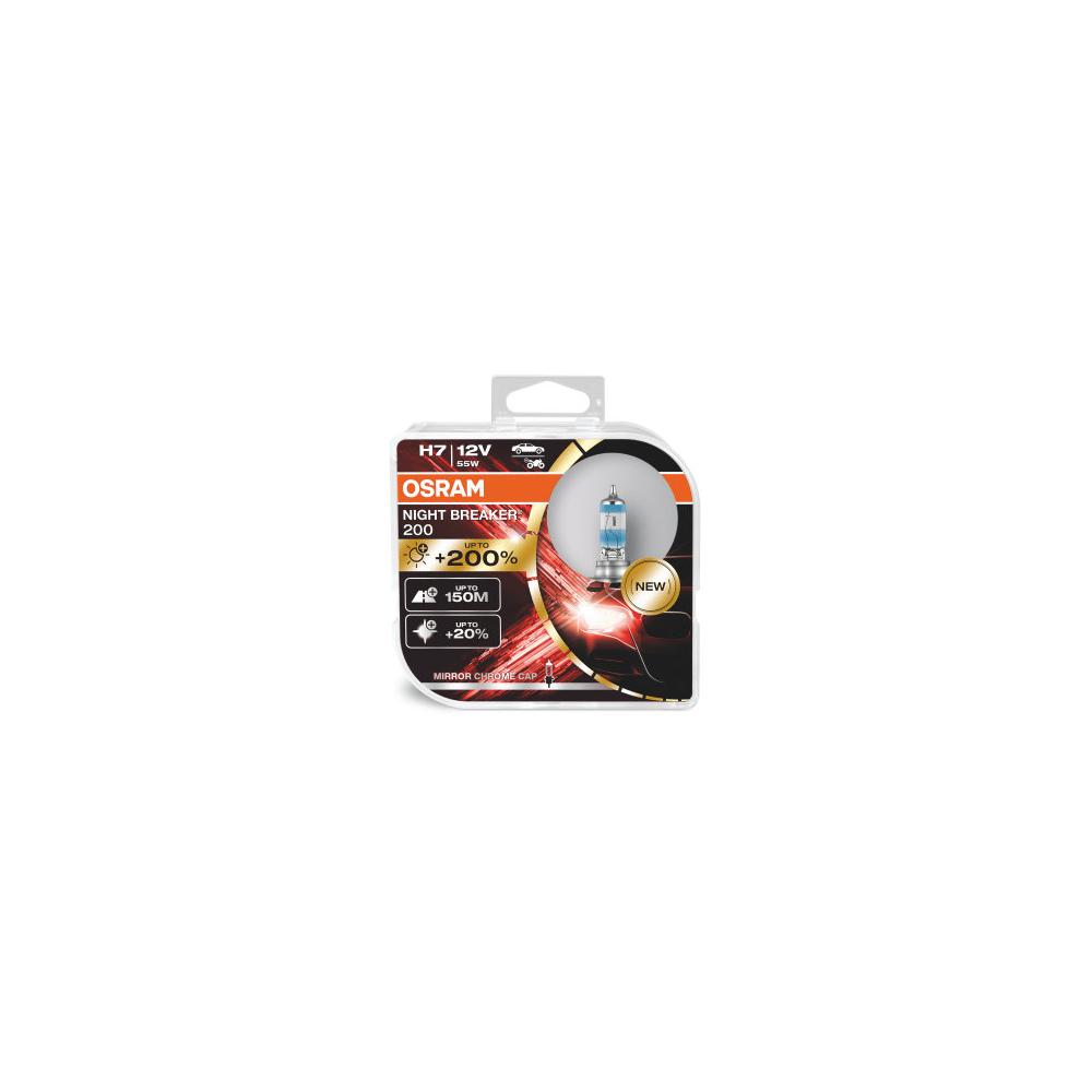 Ampoule H7 Night Breaker 200 12V 55W Px26d Blanc Xtra Osram - Blister 2 Ampoules - vue 3