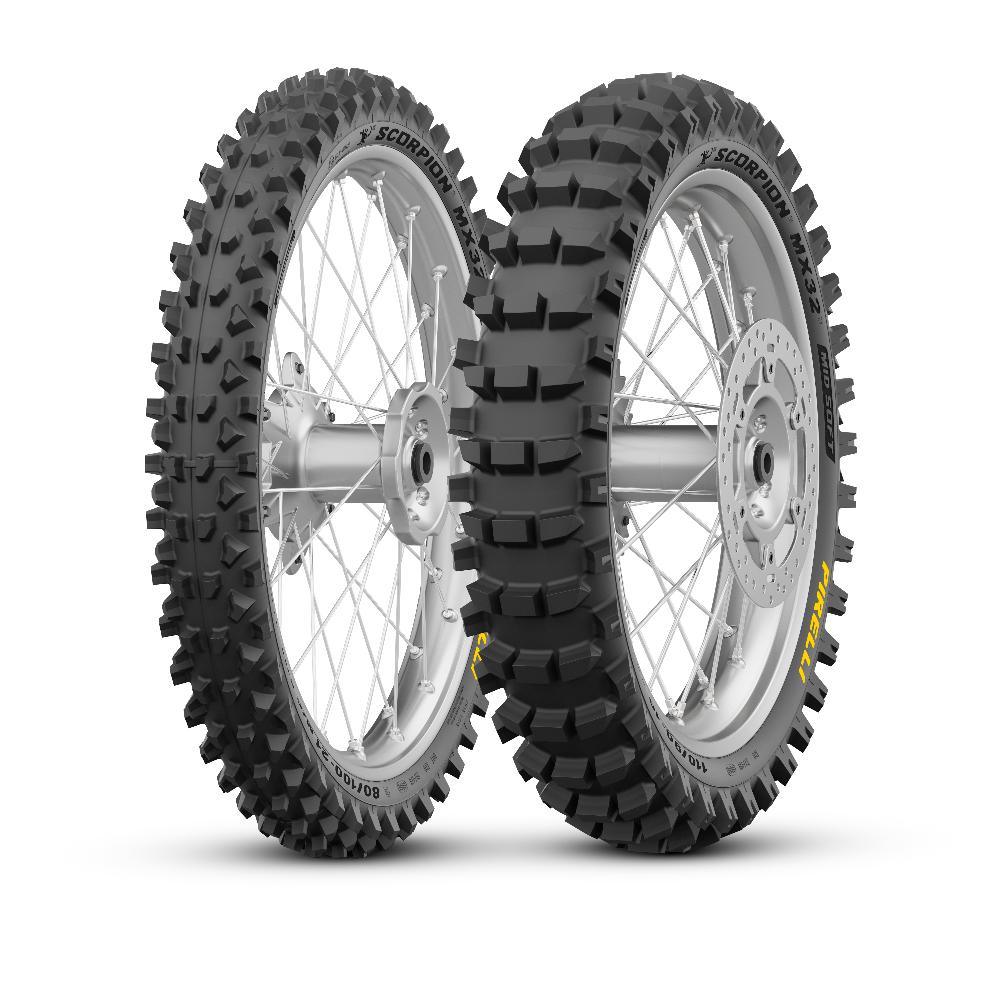 Pneu arrière Pirelli Scorpion MX32 Mid Soft 120/90-19 NHS 66M TT - vue 2
