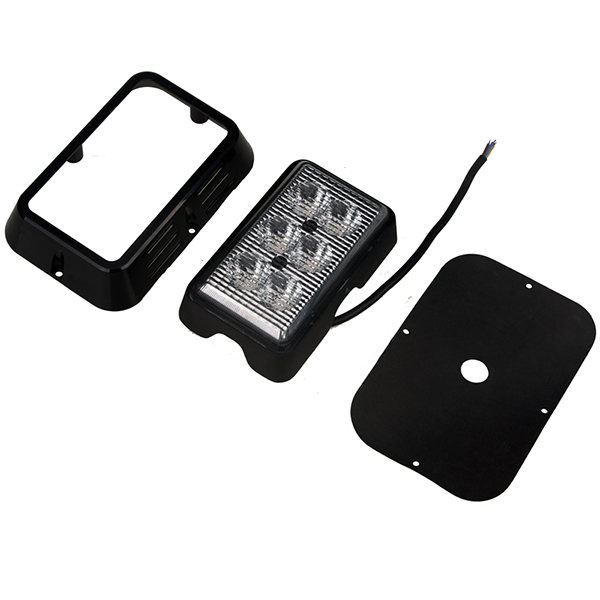 Feu d'avertissement orange 6 LEDs Sifam - vue 2