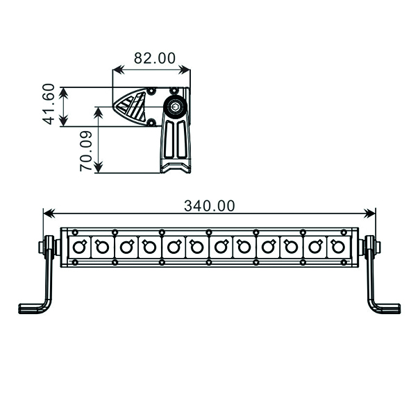 Projecteur Quad 12 LED 60W 3D 4200Lum, Cree Leds, CE Rohs - vue 3