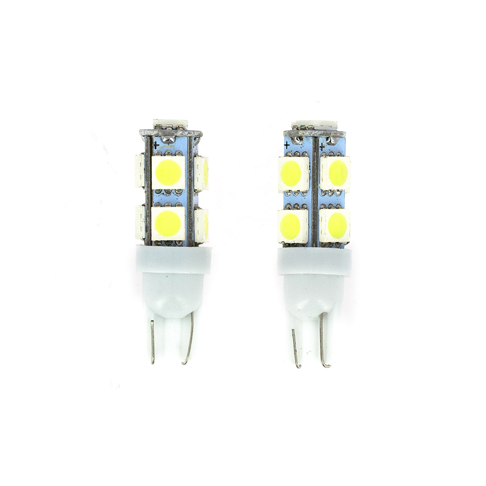 Ampoules Wedge 9 LEDs 12V 10W Base T10 W2.1 x 9.5D Sifam - Blister de 2