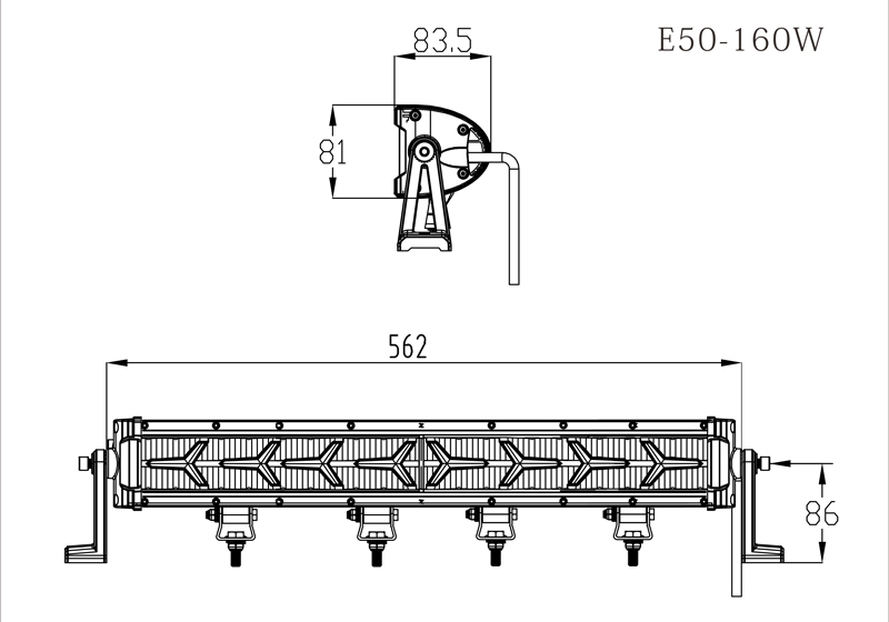 Projecteur LED 22 pouces (562 mm) Sifam avec clignotant et feux diurne - vue 6