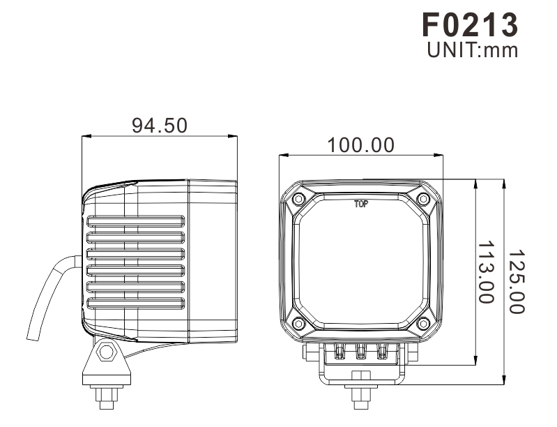 Projecteur cube LED 4 pouces (100 mm) Sifam - vue 5