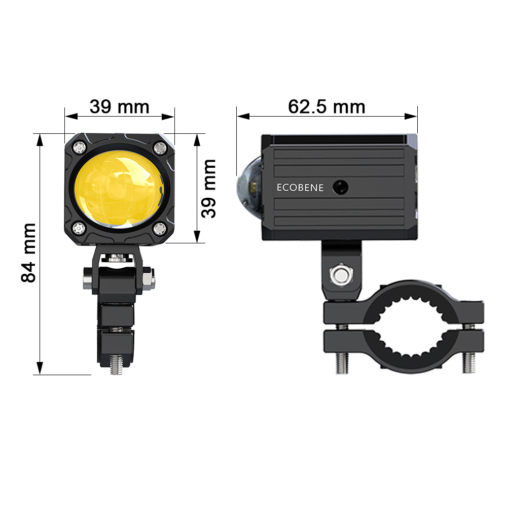 Feux additionnels 2x30W Compact Ecobene - Feux de jour/Longue portée - vue 2