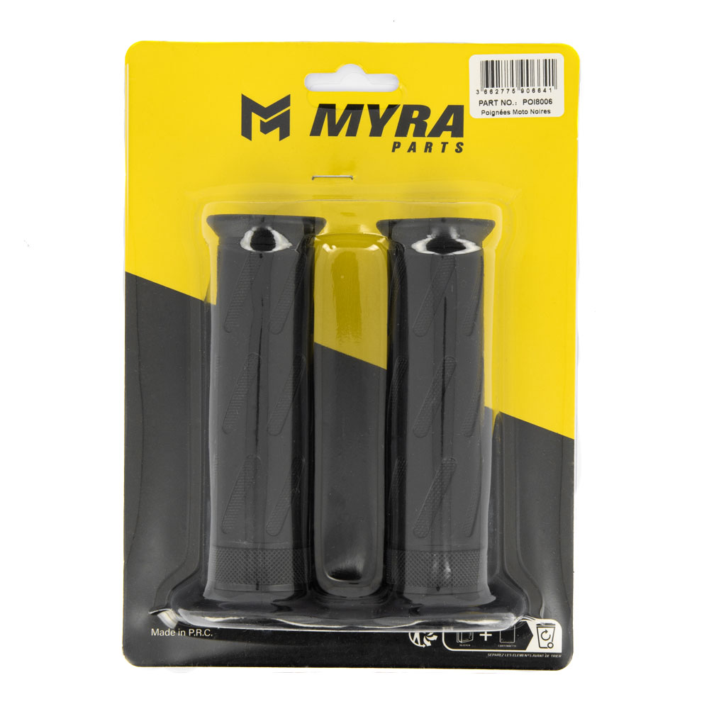 Poignées moto route noires Ø22mm type Suzuki/Yamaha Myra - vue 2