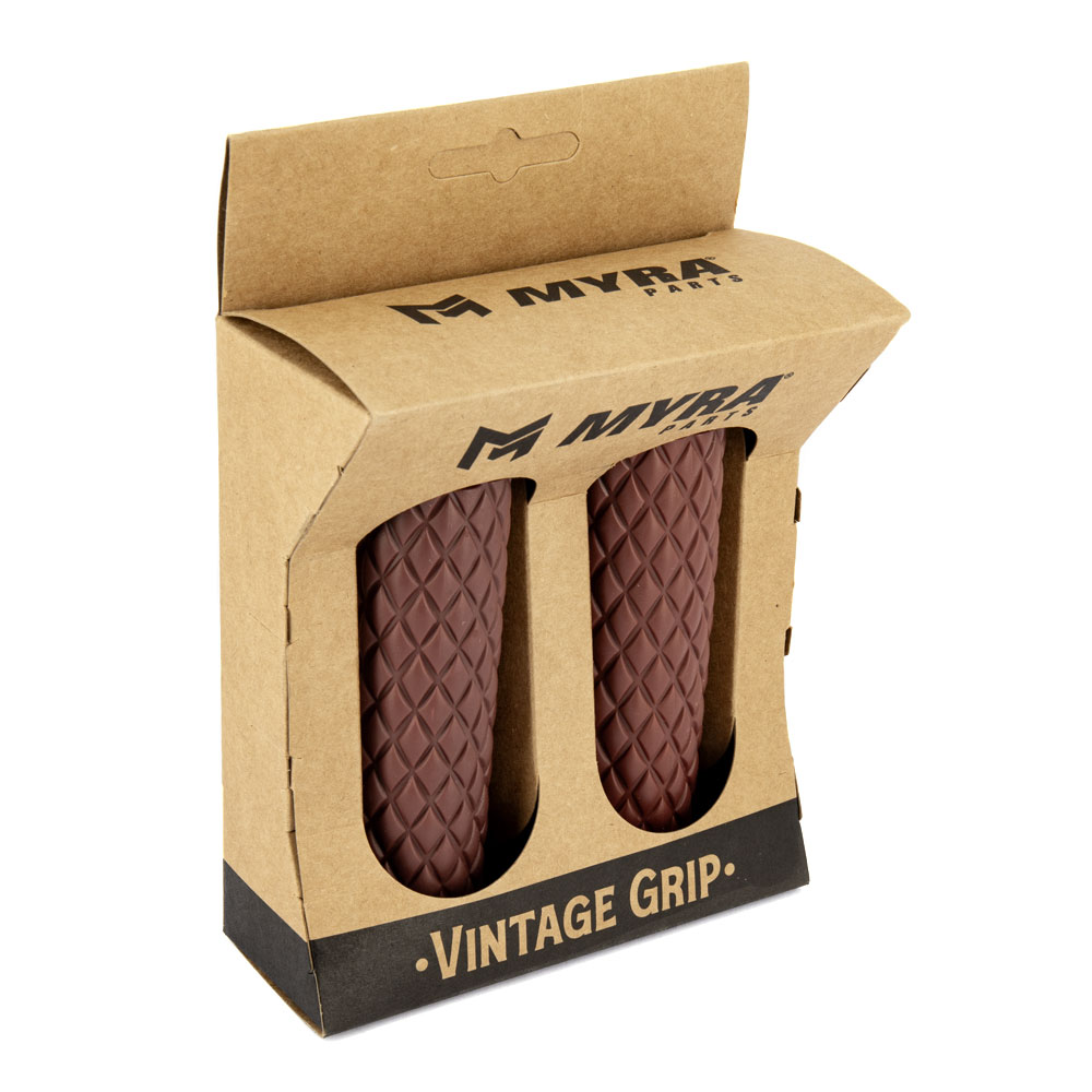 Poignées moto marron Diamond vintage Myra - vue 2
