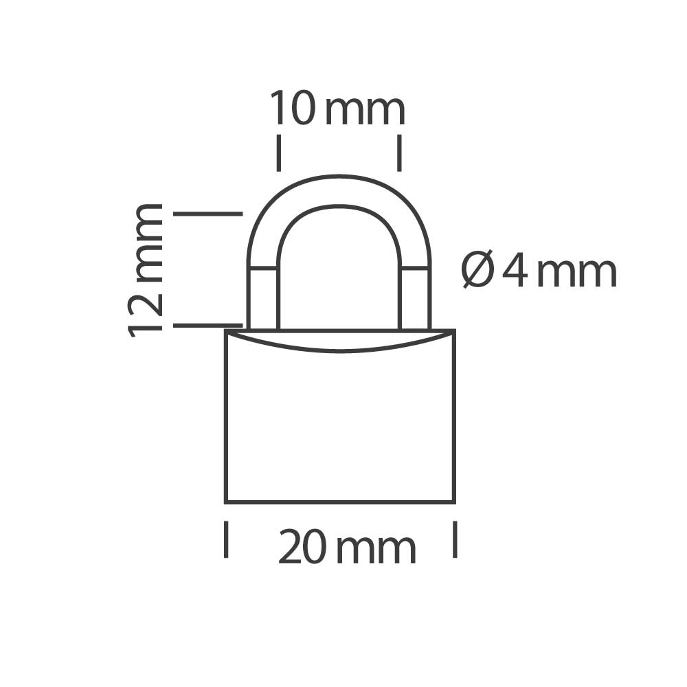 Cadenas à clé Star Locks 20 mm - vue 2