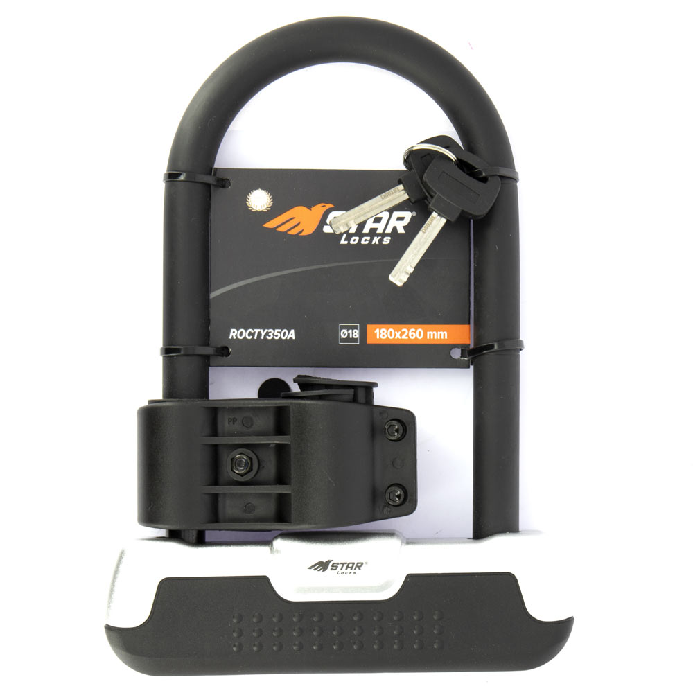 Antivol U Star Locks 180 x 260 mm Ø18 mm avec support de fixation - vue 2