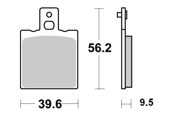 Plaquette de frein métal fritté R90 Perftec