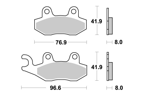 Plaquettes de frein avant Perftec R90 métal fritté