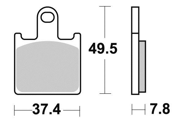 Plaquette de frein semi-métal Perftec R90